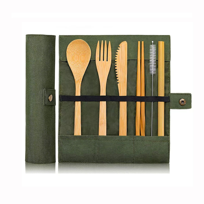 Bamboo Cutlery Travel - Bambusowa zastawa stołowa podróżna wielokrotnego użytku