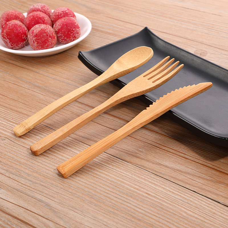 Zestaw 3 sztuk/zestaw bambusow – Bamboo Cutlery Travel recenzja i cena