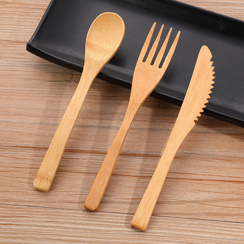 Zestaw 3 sztuk/zestaw bambusow – Bamboo Cutlery Travel recenzja i cena