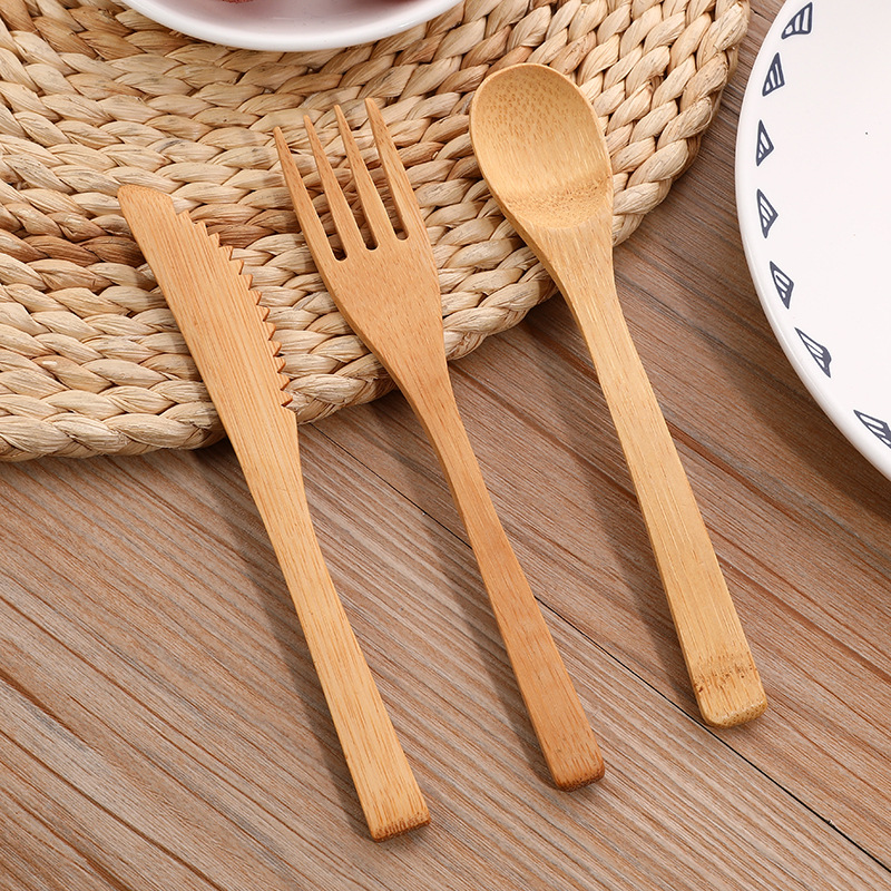 Zestaw 3 sztuk/zestaw bambusow – Bamboo Cutlery Travel recenzja i cena
