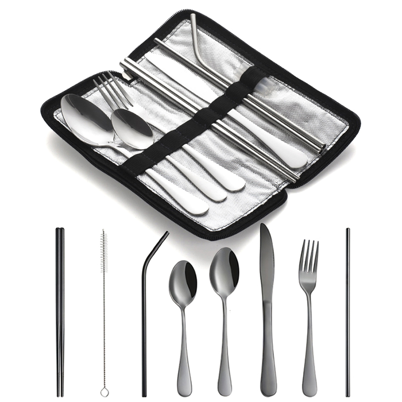 Nowy zestaw 10 szt. przenośnyc – Bamboo Cutlery Travel recenzja i cena