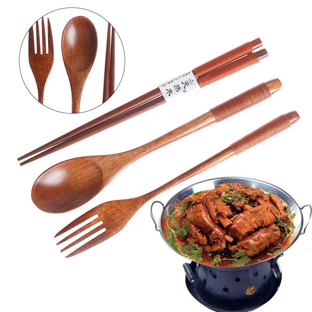 Styl japoński zestaw sztućców  – Bamboo Cutlery Travel recenzja i cena