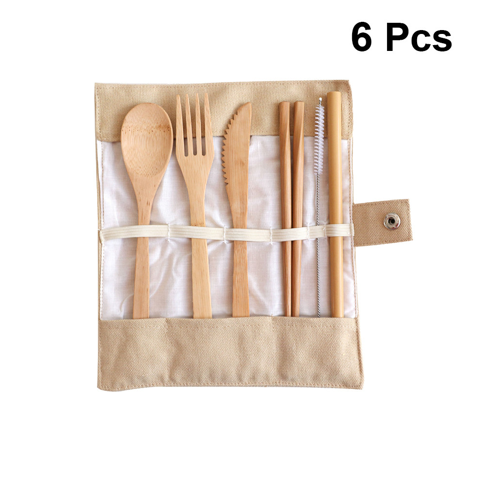 6-częściowy zestaw sztućców ba – Bamboo Cutlery Travel recenzja i cena