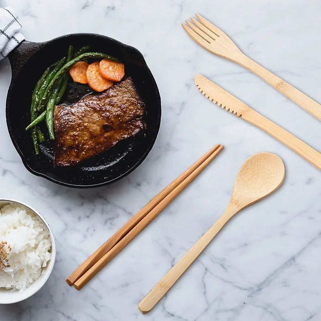 Wielorazowy bambusowy zestaw s – Bamboo Cutlery Travel recenzja i cena
